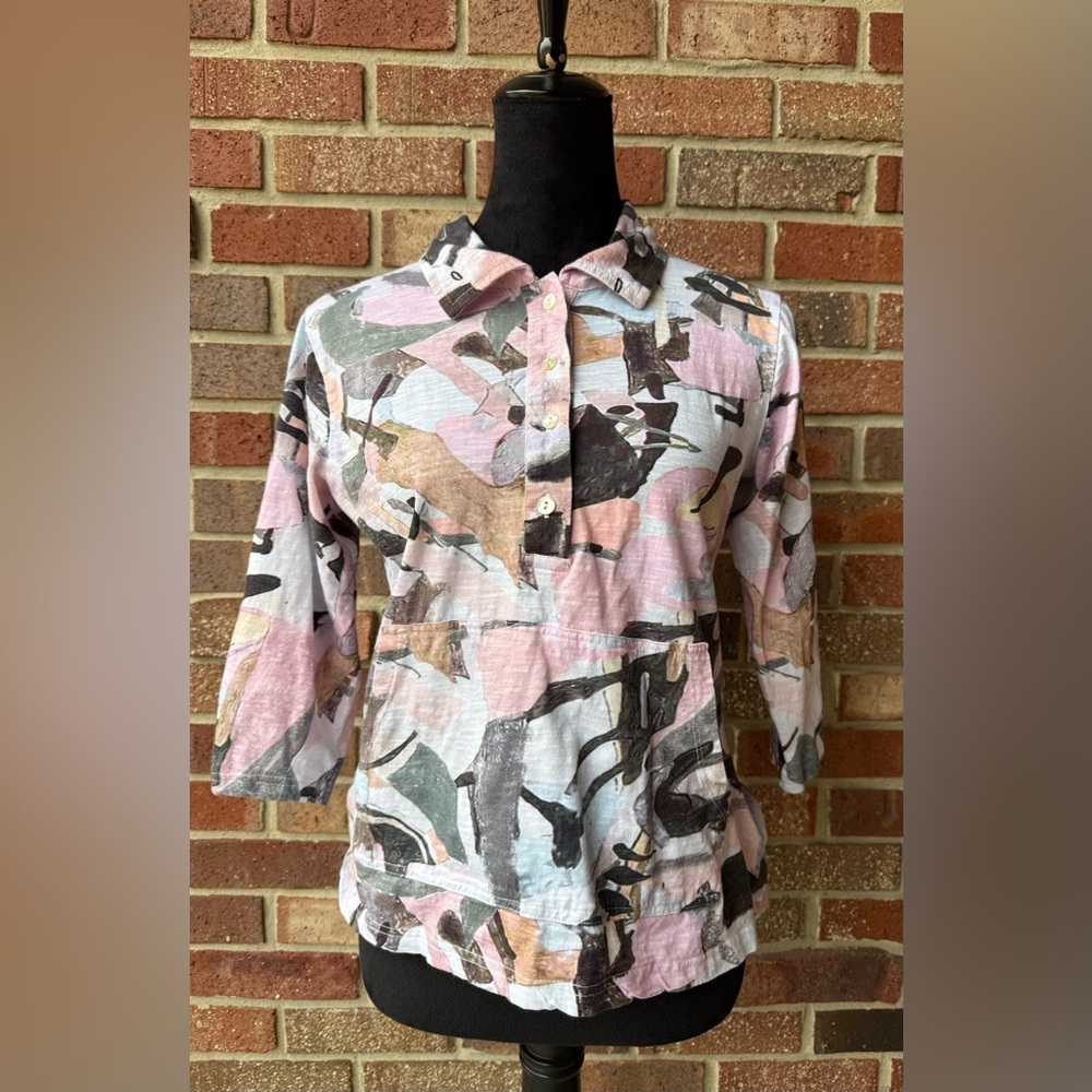 Parsley & Sage Multicolor Abstract Button Down Shirt